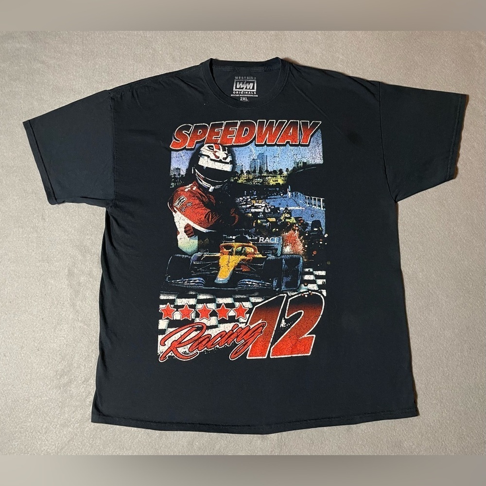 Westside Originals Speedway Racing 12 T-Shirt Men’s 2XL Black Graphic Cotton